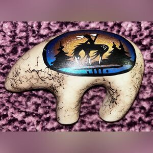 Native American blue Navajo art piece